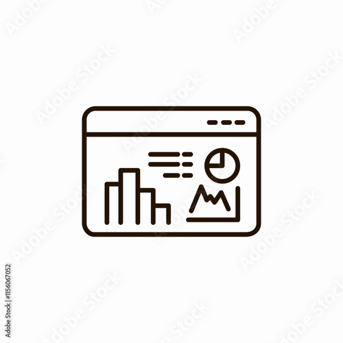 website analytics icon sign vector