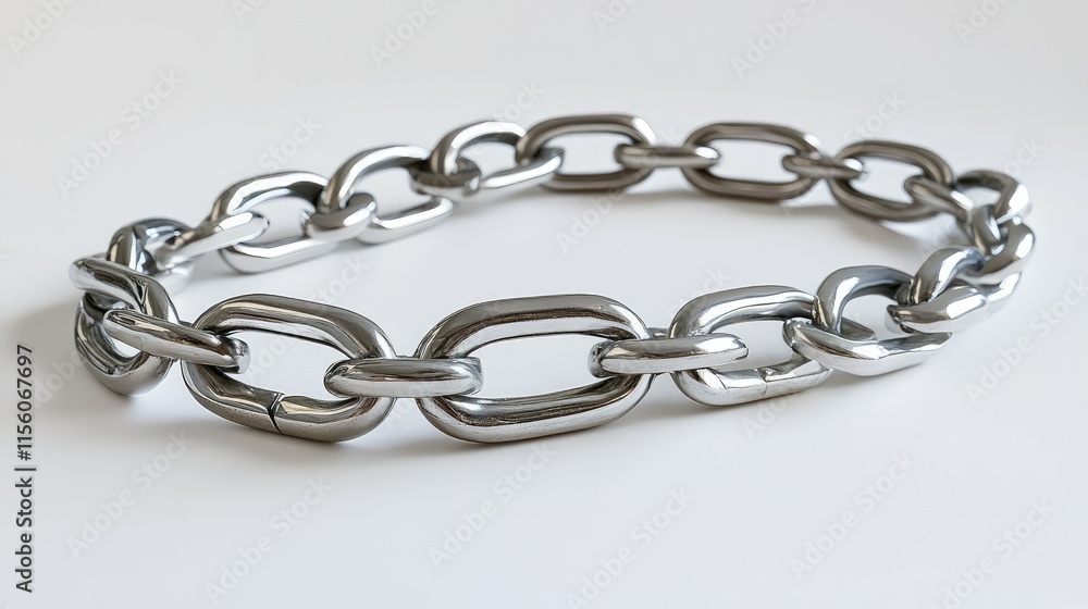 Obraz premium Broken Chain on a Light Background