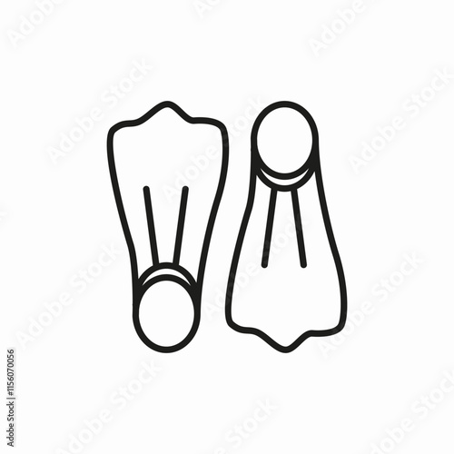 diving slippers icon sign vector