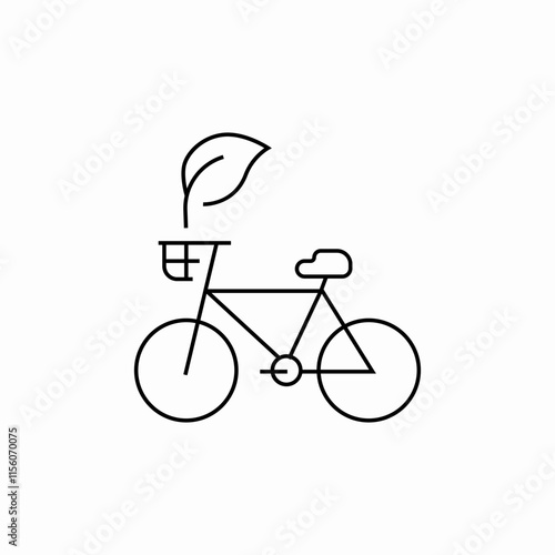 eco bike icon sign vector