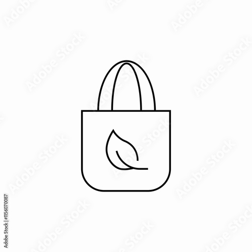 eco shopping bag icon sign vector