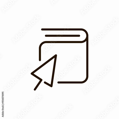 electronic book click icon sign vector