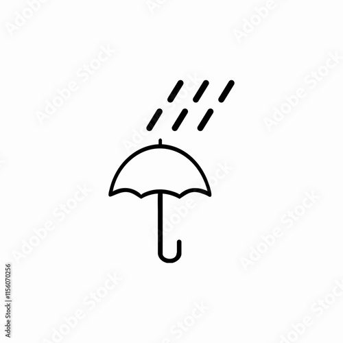 umbrella rain icon sign vector