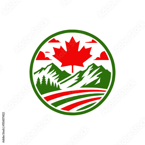Leaf Maple And Mountain logo 