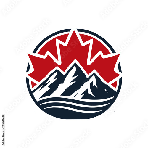 Leaf Maple And Mountain logo 
