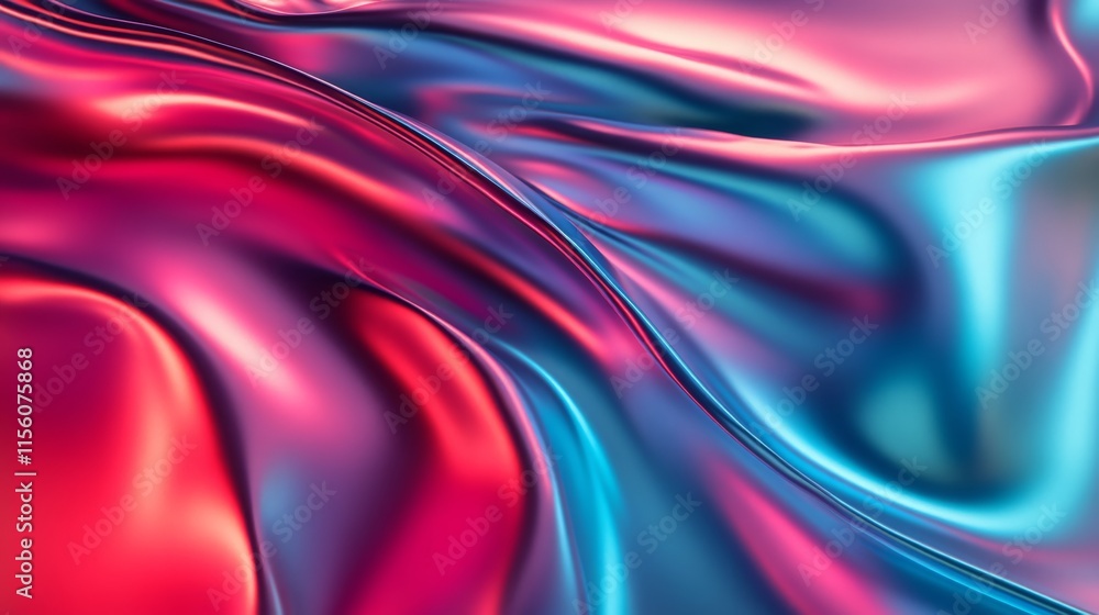 Fototapeta premium Abstract fluid motion in vibrant red and blue colors