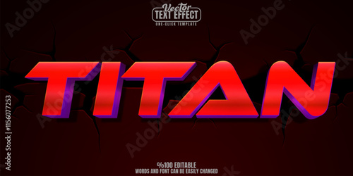 Titan editable text effect, customizable war and battle 3d font style