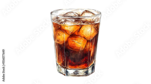 Wallpaper Mural Refreshing Iced Cola Drink in Glass  Cold Beverage  Summer  Ice Cubes Torontodigital.ca