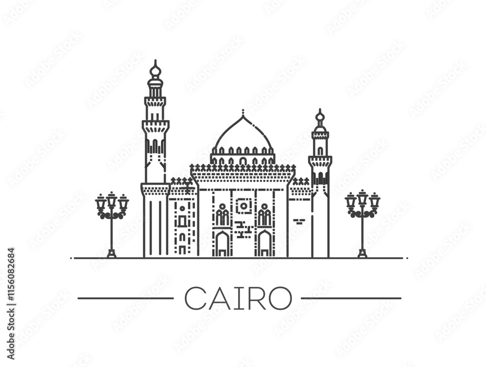 Fototapeta premium Sultan Hassan Mosque. The Mosque-Madrasa of Sultan Hassan in Cairo