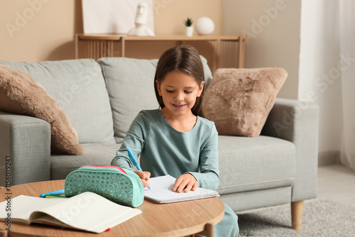 Cute little happy girl with...