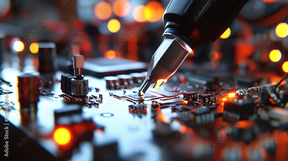 Water pouring into a glass with drops on the glass and bar surrounded by technology equipment, music, electronics, and industrial elements Water pouring into a glass with drops on the glass and bar surrounded by technology equipment, music, electronics, and industrial elements