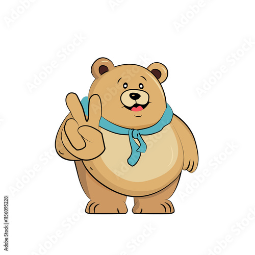 Rough funny bear, mascot