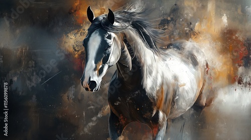 Horse abstract background photo