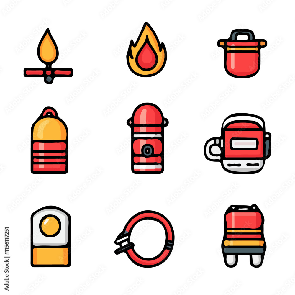 Fireman Icons with Color Set – Stylish and Functional Icons Perfect for Fire Departments, Firefighting Gear, and Safety Projects
Fireman Icons with Color Set – Stylish and Functional Icons Perfect for Fire Departments, Firefighting Gear, and Safety Projects