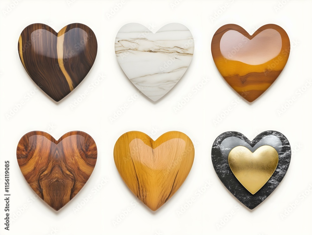 an arrangement of heart-shaped stones in various colors and textures on a white background, creating a visually appealing and textured image perfect for design projects an arrangement of heart-shaped stones in various colors and textures on a white background, creating a visually appealing and textured image perfect for design projects