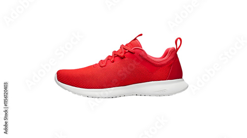 Red Knit Sneakers  Athletic Shoes  Sporty Footwear  Running Shoes  Comfortable Trainers  C