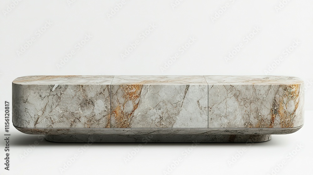 Fototapeta premium Elegant Marble Rectangular Coffee Table Design