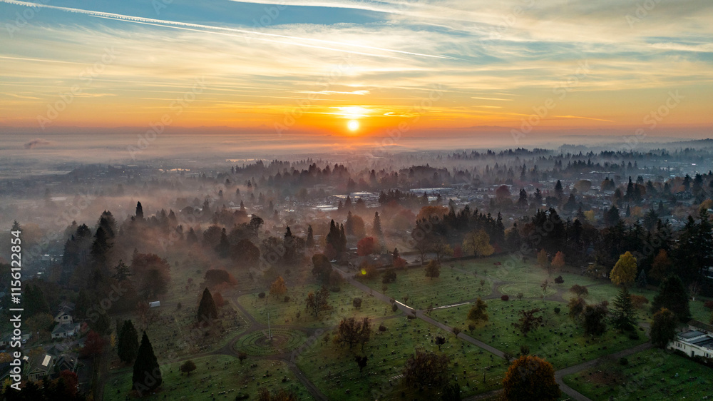 Fototapeta premium Foggy morning