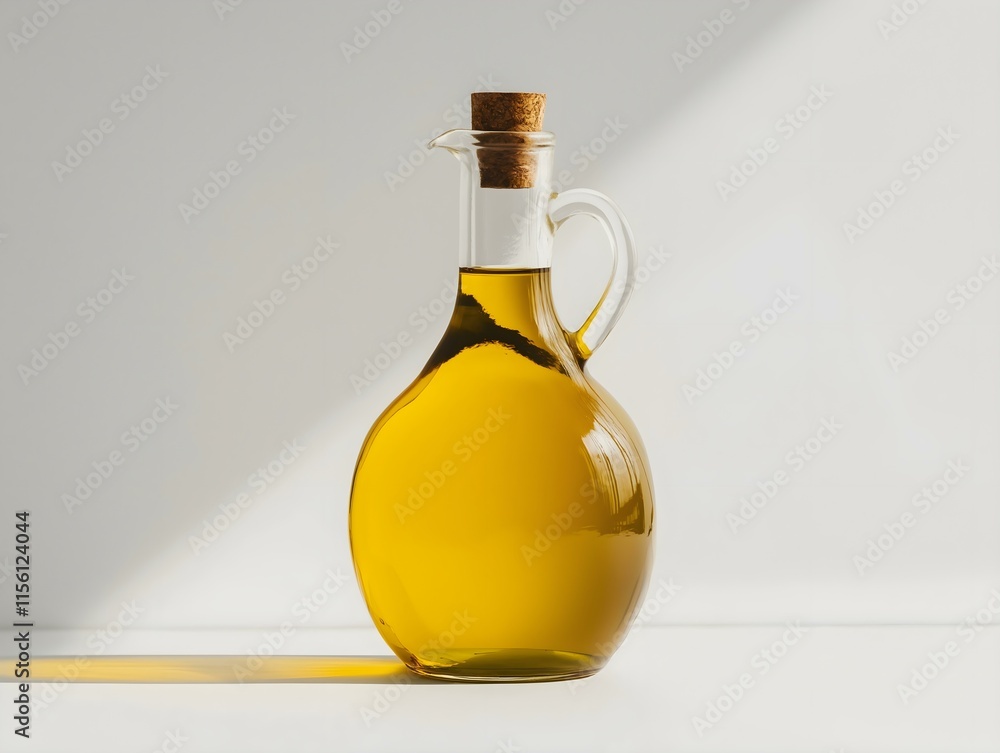 a bottle of golden olive oil presented against a white background, showcasing its rich color and elegant shape, creating a simple yet sophisticated image for branding a bottle of golden olive oil presented against a white background, showcasing its rich color and elegant shape, creating a simple yet sophisticated image for branding
