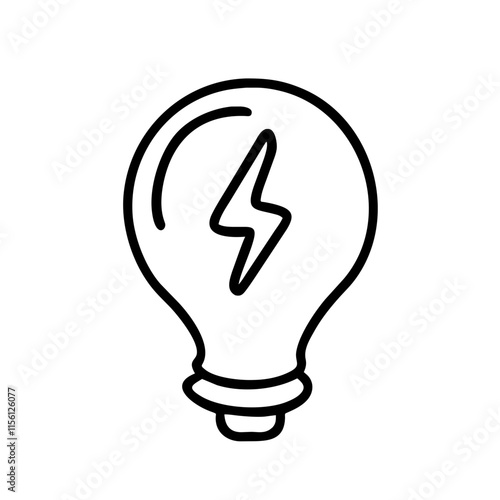 Light Bulb with Lightning