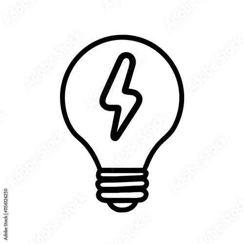 Light Bulb with Lightning