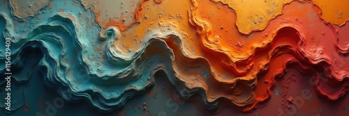 Vibrant abstract waves of color create a dynamic and fluid design, perfect for creative projects, backgrounds, or artistic themes.