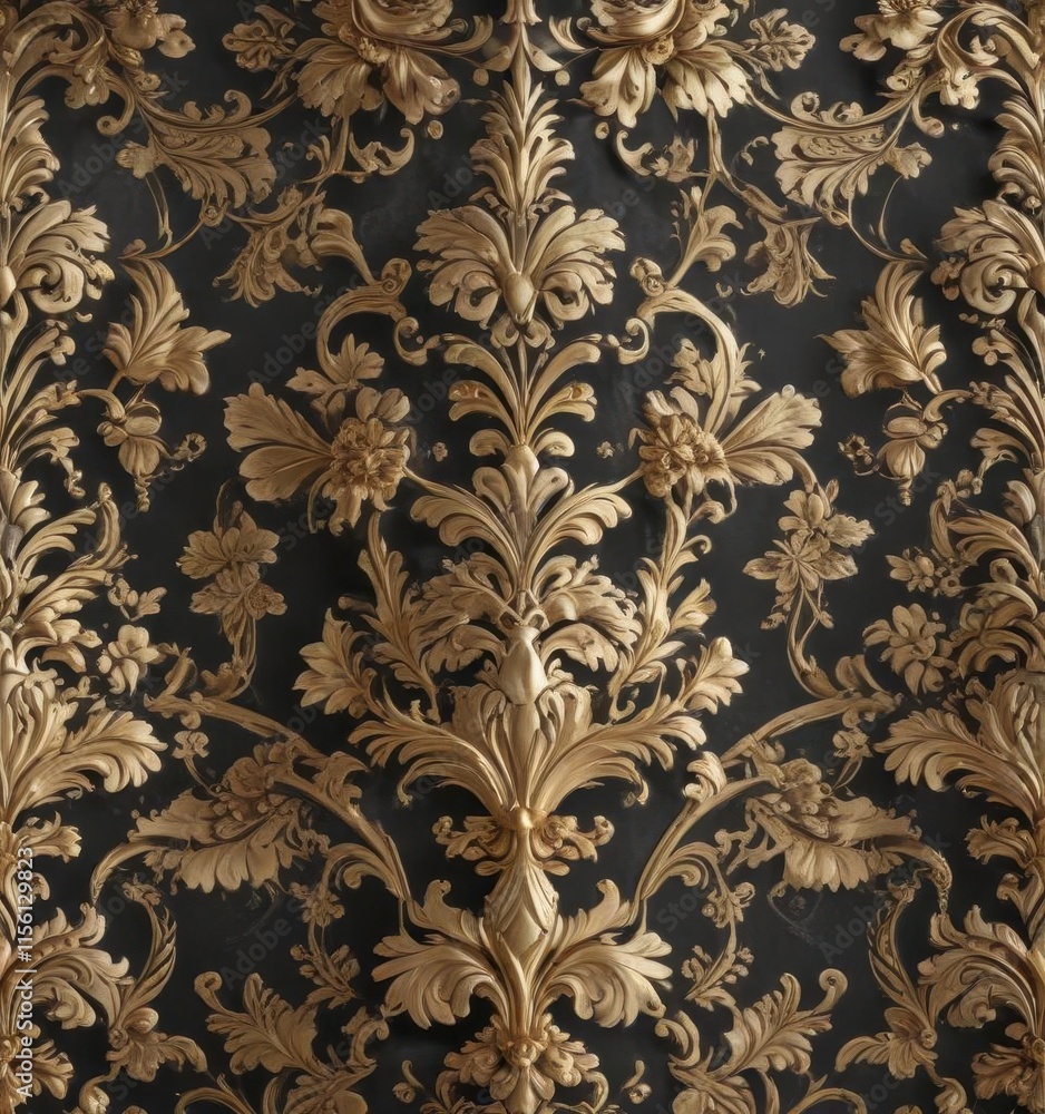 Classic damask motif with subtle gold accents, damask pattern, gold damask Classic damask motif with subtle gold accents, damask pattern, gold damask