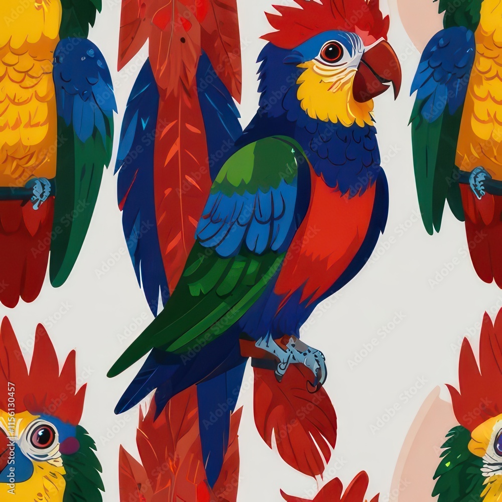 Obraz premium Parrot colorful beautiful