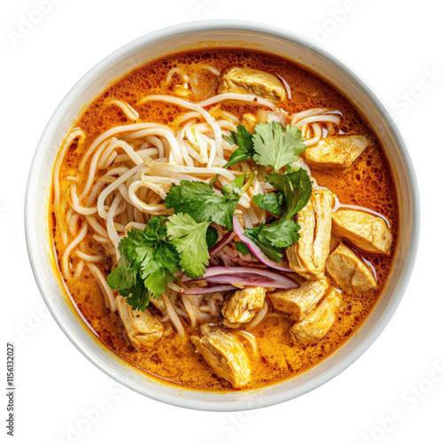 Bowl of Chicken Laksa Noodl...