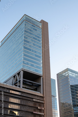 Obraz na płótnie Skyscraper in Umeda north district in Osaka, Japan w salonie