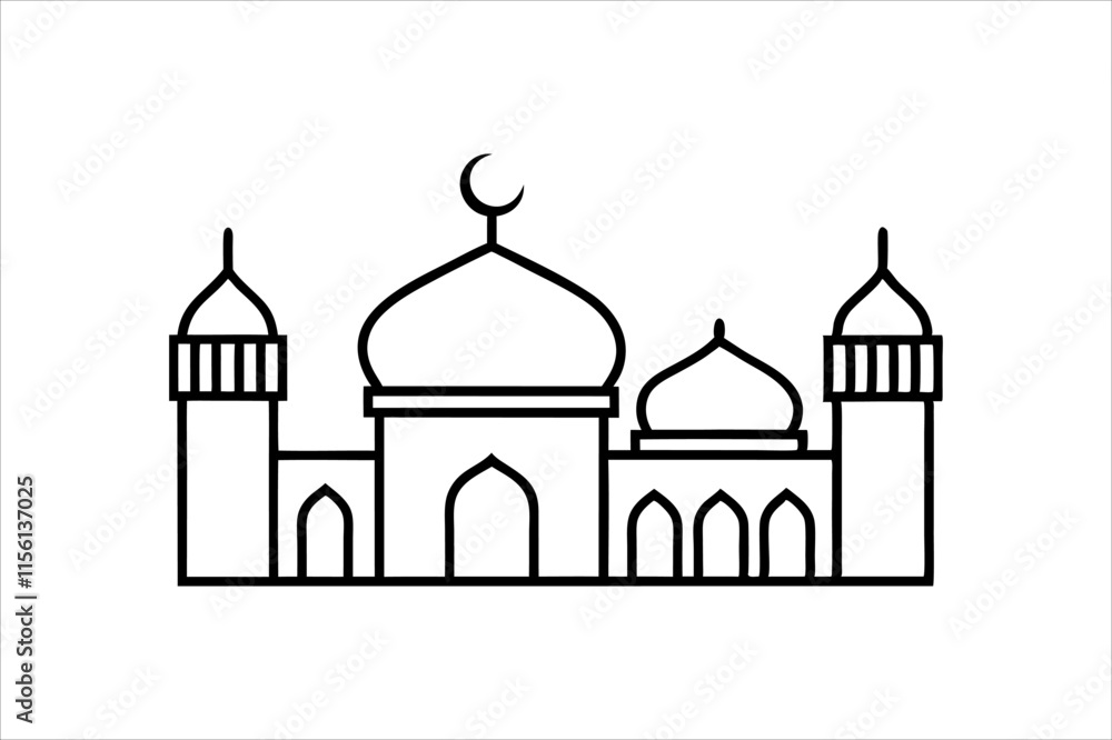 Mosque Icon silhouette Mosque Icon silhouette