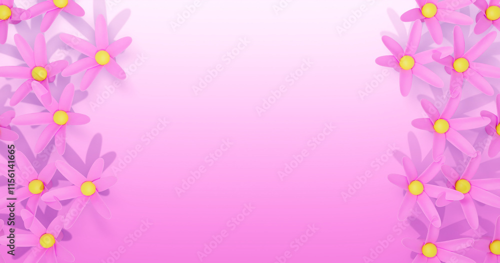 Garlic FlowerBackground 3D Cartoon Render Garlic FlowerBackground 3D Cartoon Render