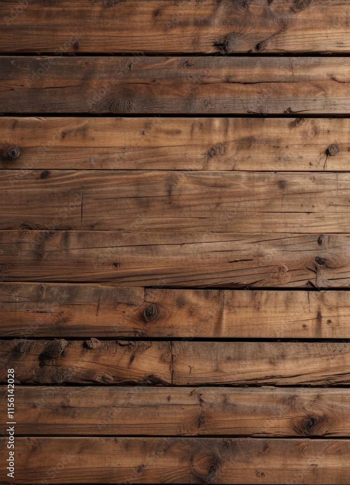 Naklejka premium Distressed wooden boards with deep grooves and uneven surfaces, wood grain pattern, weathered wood