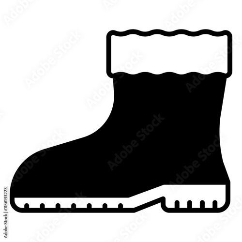 Illustration of Boots Solid Icon Design