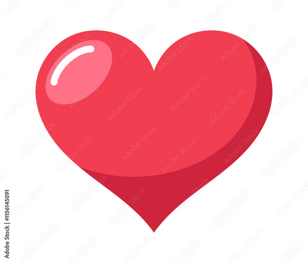 Red valentine heart vector illustration Red valentine heart vector illustration