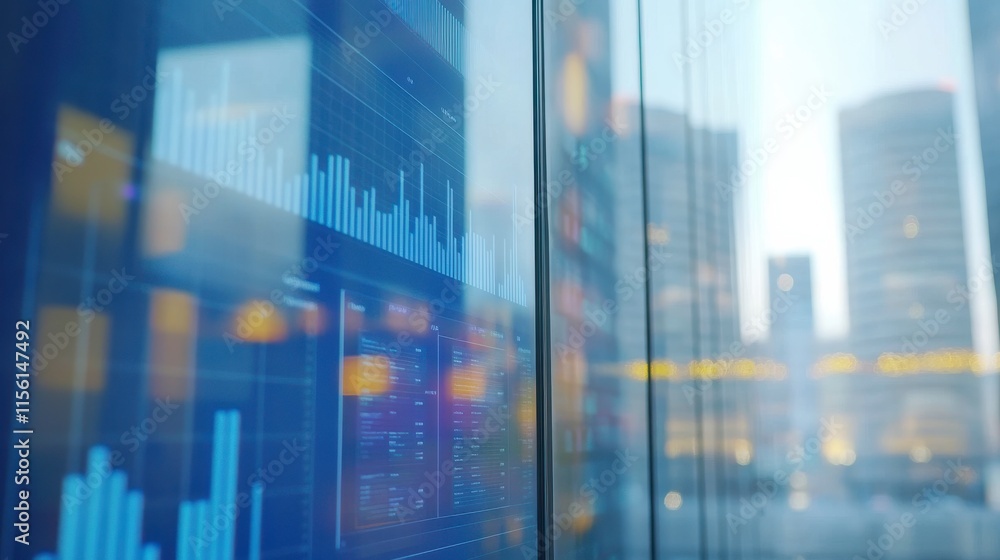 Obraz premium Digital Presentation in Progress with a Minimalist Background