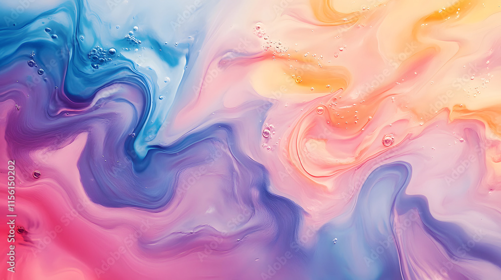 Abstract Swirling Pastel Colors Fluid Art Painting Abstract Swirling Pastel Colors Fluid Art Painting