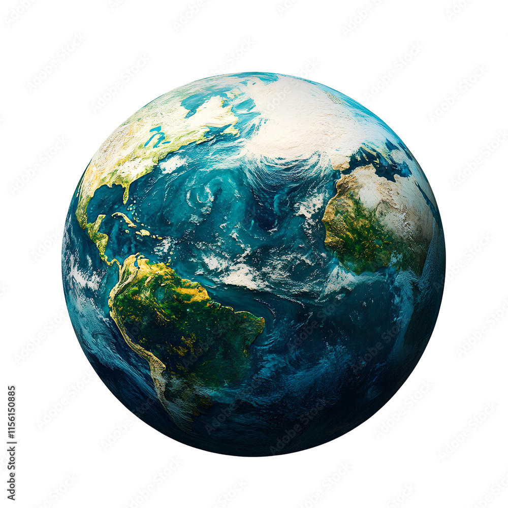 Realistic Earth Globe Illustration - Planet Earth in Stunning Detail