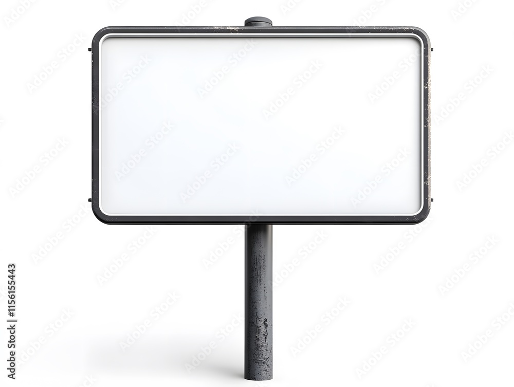 Street Sign, Rectangular and Square Shaped, Nailed to a Post, on a White Background, Abstract Image for Advertising Campaigns, Creatives, Advertisements. Street Sign, Rectangular and Square Shaped, Nailed to a Post, on a White Background, Abstract Image for Advertising Campaigns, Creatives, Advertisements.