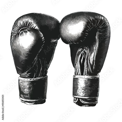 Boxing gloves clip art, clip art concept