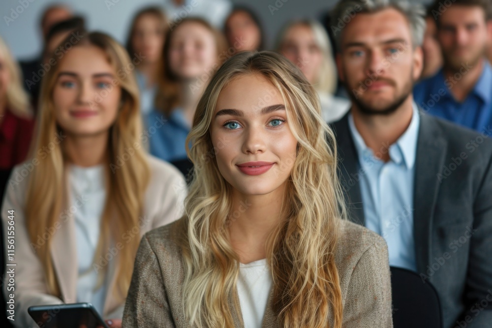A group of cheerful businesspeople with bright smiles are gathered together, suggesting a positive and collaborative atmosphere. A group of cheerful businesspeople with bright smiles are gathered together, suggesting a positive and collaborative atmosphere.