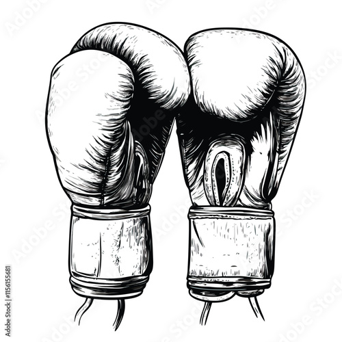 Boxing gloves clip art, clip art concept