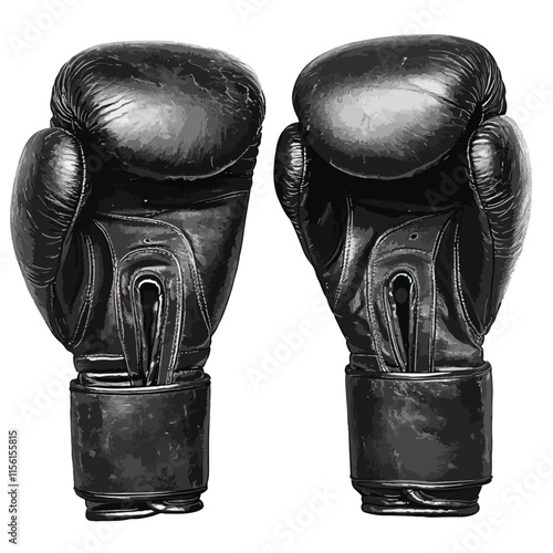 Boxing gloves clip art, clip art concept