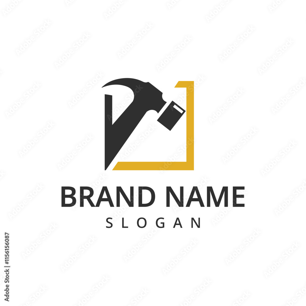 Hammer logo, reparation and real estate symbol Hammer logo, reparation and real estate symbol