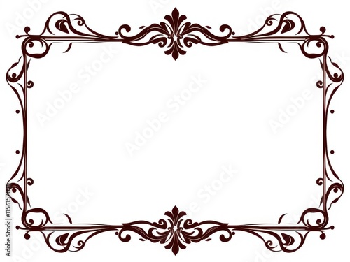 Collection of elegant vintage frames in vector format, empty, classic, flat design