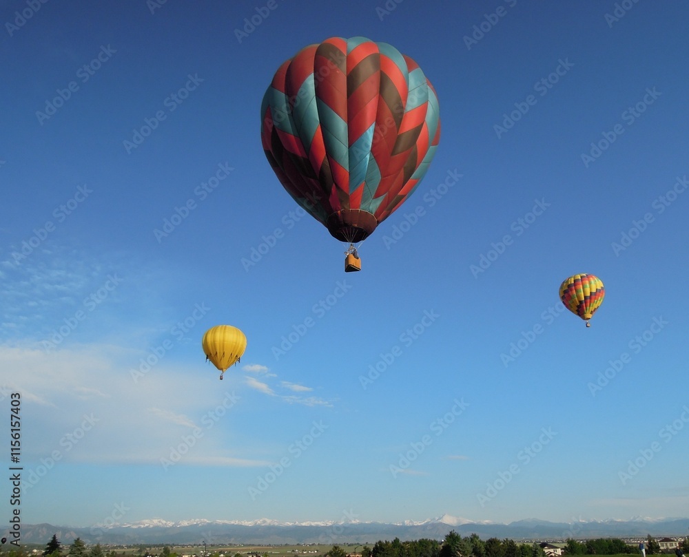 Fototapeta premium Hot air balloons flying in the sky, Erie, Colorado