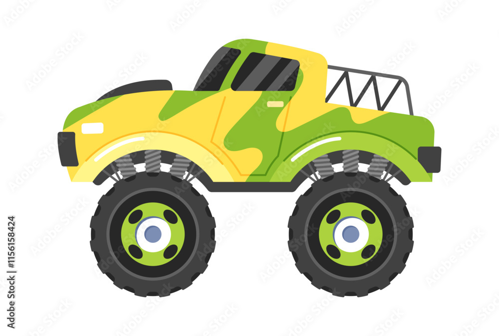 Monster truck vehicle vector illustration Monster truck vehicle vector illustration