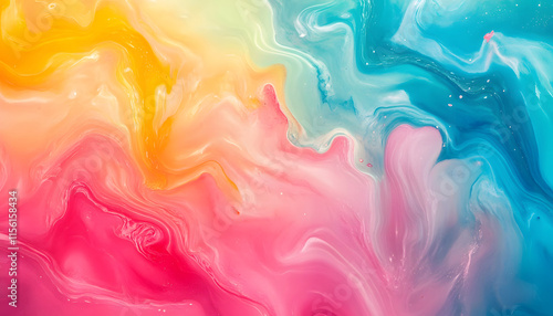 Wallpaper Mural Abstract Swirling Paint Colors Fluid Art Design Torontodigital.ca