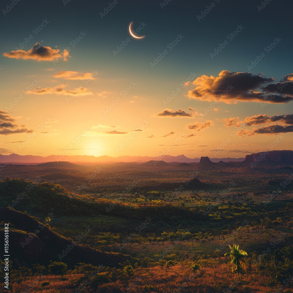 Fototapeta premium sunrise over the mountains