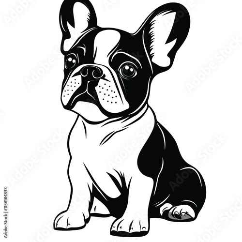 Bulldog clip art, clip art concept